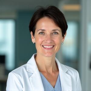 Retrato sonriente de la Dra. Carmen Gómez, experta en medicina preventiva.